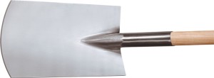 Szpadel ogrodowy kształt ogrodniczy wymiar tarczy 290 x 180 mm wielkość 2 z trzo