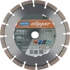 Diamentowa tarcza tnąca 4 x 4 Explorer śred. 230 mm otwór 22,23 mm szer. segment