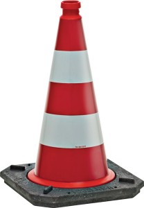 Pachołek ostrzegawczy wysokość 510 mm 2-częśc. rodzaj folii RA1 folia ciężar 2,9