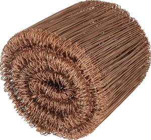 Drut mocujący do betonu śred. 1 mm długość 120 mm podwójny miedziowy H+R