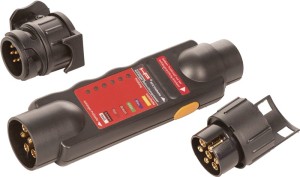 Tester oświetlenia przyczep tworzywo sztuczne napięcie 12 V 0,39 kg czarny 7/13-