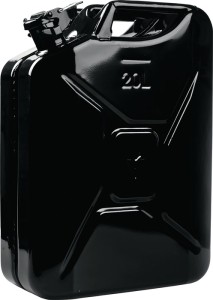 Kanister na paliwo 20 l czarny RAL 9005 bl. stal. 0,9 mm dł. 345 x szer. 165 x w