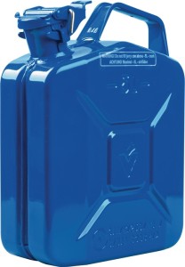 Kanister na paliwo 5 l syg. niebieski RAL 5005 bl. stal. 0,9 mm dł. 230 x szer.