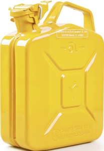Kanister na paliwo 5 l żółty cynk. RAL 1018 bl. stalowa 0,9 mm dł. 230 x szer. 1