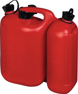 Podwójny kanister na paliwo PROFI 5,5 + 3 l czerwony HDPE dł. 316 x szer. 145 x