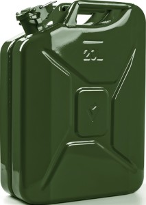 Kanister na paliwo 20 l ol.-ziel. RAL 6003 blacha stalowa 0,9 mm dł. 345 x szer.
