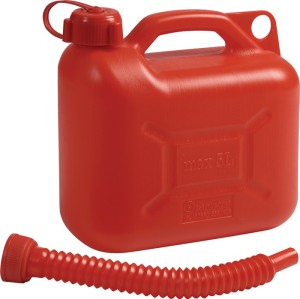 Kanister 5 l czerwony HD-PE dł. 265 x szer. 135 x wys. 270 mm NOW