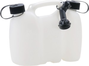 Podwójny kanister na paliwo PROFI 3 + 1,5 l naturalny HDPE dł.308 x szer. 145 x