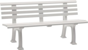 Ławka parowa Sylt dł. 1500 x szer. 540 x wys. 740 mm 3-osobowa ławka z tworzywa