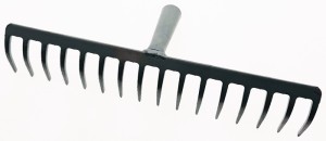 Grabie ogrodowe szerokość robocza 410 mm długość wideł 70 mm 16 zębów bez trzonk