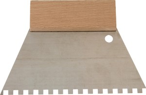 Szpachla do kleju długość 128 mm, szerokość 180 mm uzębienie 6x6 mm stal szlache