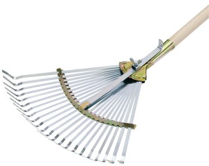 Profesjonalne grabie do liści szerokość robocza 320–480 mm ocynkowany bez trzonk