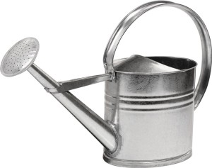 Konewka 10 l srebrna metal, ocynkowany