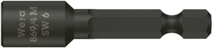 Klucz nasadowy 869/4M z napędem 6-kąt. rozmiar klucza 6 mm długość 50 mm z magne