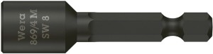 Klucz nasadowy 869/4M z napędem 6-kąt. rozmiar klucza 8 mm długość 50 mm z magne