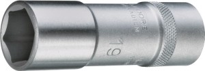 Klucz nasadowy 19 L 1/2 cal. 6-kątowy rozmiar klucza 12 mm długość 77 mm GEDORE