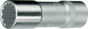 Klucz nasadowy D 19 L 1/2 cal. 12-kątowy rozmiar klucza 30 mm długość 82 mm GEDO