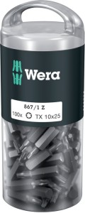 Duże opakowanie bitów 867/1 Z 1/4 cal. T 10 długość 25 mm DIN ISO 1173, kształt