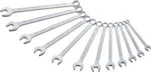 Zestaw kluczy oczkowo-płaskich 600N 12-częśc. rozmiar klucza min. 10–22 mm stal