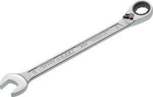 Klucz oczkowo-płaski z grzechotką 606 rozmiar klucza 15 mm długość 218 mm m. prz