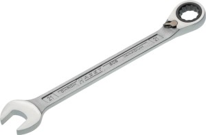 Klucz oczkowo-płaski z grzechotką 606 rozmiar klucza 21 mm długość 291,5 mm m. p