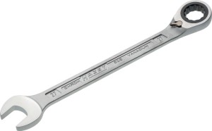Klucz oczkowo-płaski z grzechotką 606 rozmiar klucza 27 mm długość 359,2 mm m. p