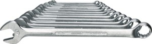 Zestaw kluczy oczkowo-płaskich 1 B-012 12-częśc. rozmiar klucza 10–32 mm kształt