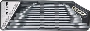 Zestaw kluczy płaskich dwustronnych H 6-120 12-częśc. RK 6–32 mm stal CV chromow