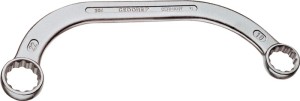 Klucz oczkowy wygięty 304 19 x 22 mm długość 230 mm stal CV chromowana GEDORE