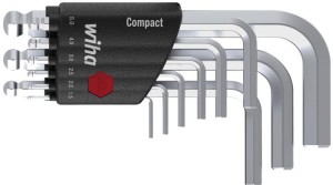 Zestaw kluczy trzpieniowych 369 KH9 9-częśc. uchwyt Compact rk 1,5–10 mm krótka