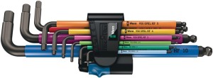 Zestaw kluczy trzpieniowych 950 SPKL/9 SM HF 9-częśc. rk 1,5–10 mm długi kodowan
