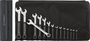 Zestaw kluczy oczkowo-płaskich 13/15 15-częśc. rozmiar klucza 6–32 mm kształt A