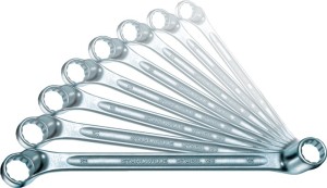 Zestaw kluczy oczkowych dwustronnych 20/8 8-częśc. rozmiar klucza 6–22 mm głębok