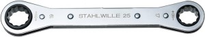 Klucz oczkowy z grzechotką 25 7 x 8 mm 12-kątowy długość 109 mm liczba zębów 22