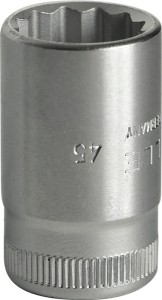 Klucz nasadowy 45 3/8 cal. 12-kątowy rozmiar klucza 13 mm długość 30 mm STAHLWIL