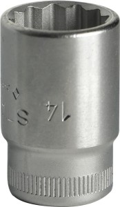 Klucz nasadowy 45 3/8 cal. 12-kątowy rozmiar klucza 14 mm długość 30 mm STAHLWIL