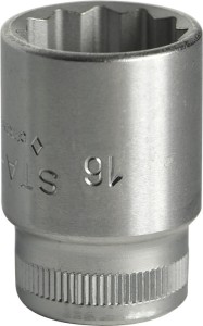 Klucz nasadowy 45 3/8 cal. 12-kątowy rozmiar klucza 16 mm długość 31 mm STAHLWIL