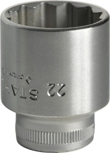 Klucz nasadowy 45 3/8 cal. 12-kątowy rozmiar klucza 22 mm długość 35 mm STAHLWIL