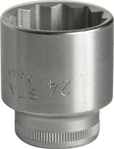 Klucz nasadowy 45 3/8 cal. 12-kątowy rozmiar klucza 24 mm długość 35 mm STAHLWIL