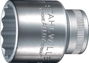 Klucz nasadowy 50 1/2 cal. 12-kątowy rozmiar klucza 27 mm długość 45 mm STAHLWIL