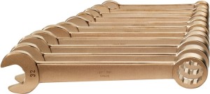 Zestaw kluczy oczkowo-płaskich 11-częśc. rozmiar klucza 10–32 mm aluminium wielo