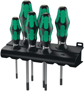 Zestaw wkrętaków 367/6 TORX BO 6-częściowy TORX® z otworem 2-komponentowy uchwyt