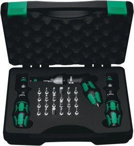 Zestaw wkrętaków dynamometrycznych 7440/41/42 27-częśc. 0,3–6 Nm z regulacją WER