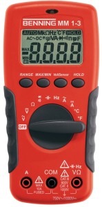 Miernik uniwersalny MM 1-3 0,1 mV – 750 V AC, 0,1 mV – 1000 V DC RMS BENNING
