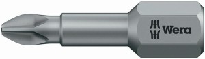 Bit 851/1 TZ 1/4 cal. PH 1 długość 25 mm strefa skrętu, twardy WERA