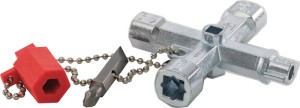 Klucz do szaf rozdzielczych Doublehead Key 11 funkcji z adapterem do bitów
