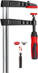 Ścisk śrubowy z żeliwa ciągliwego TG-2K rozp. mocow. 160 mm wysunięcie 80 mm 2-k