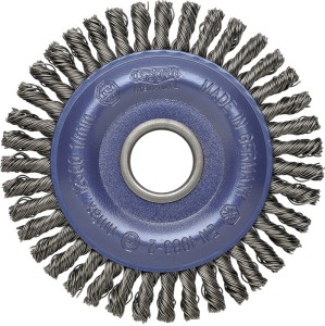 Szczotka tarczowa śred. 125 mm grubość drutu 0,35 mm stal 6 mm 12500 min-¹ OSBOR