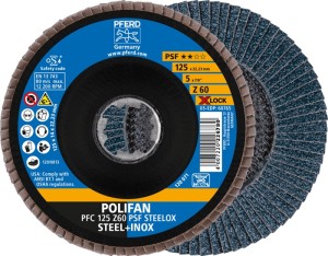 Tarcza lamelowa (listkowa) X-LOCK PSF Z STEELOX śred. 125 mm uziarnienie 60 stoż