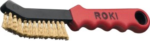 Szczotka druciana ROKI® długość 225 mm 0,25 mm mosiądz 2-rzędowa LESSMANN